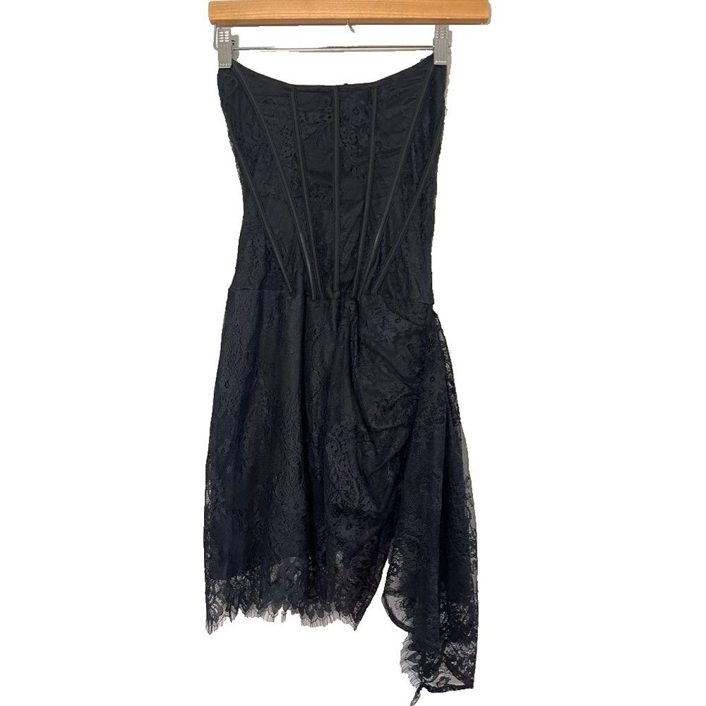 Floral Lace Mini Dress S Romantic Whimsical Fairy Grunge Festive Chic Bodycon